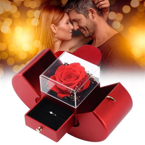 metal rose ring box|rose engagement ring box.